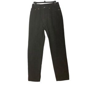 Levis 512 Slim Fit Tapered Leg Black Jeans 9 Jr L 100% Cotton Made In USA Levi's